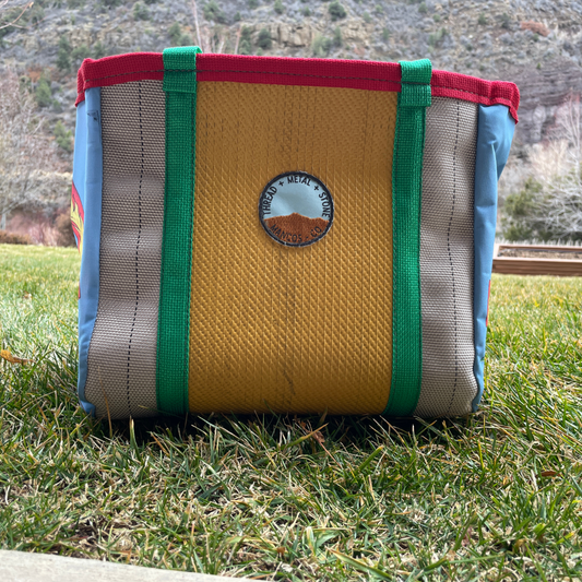 Artist Collaboration: Joe Philpott Repurposed Fire Hose Tote - Medium