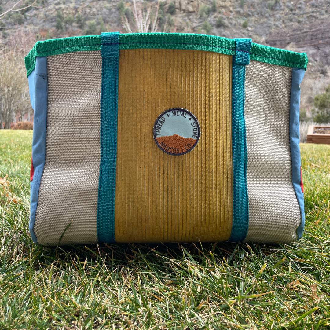 Artist Collaboration: Joe Philpott Repurposed Fire Hose Tote - Large