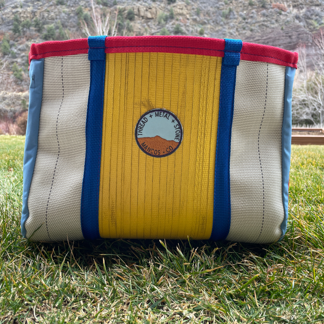 Artist Collaboration: Joe Philpott Repurposed Fire Hose Tote - Large