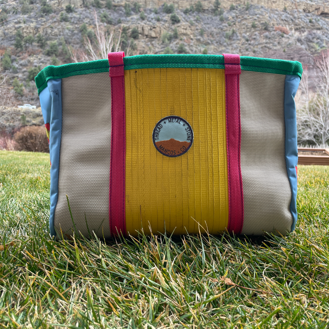 Artist Collaboration: Joe Philpott Repurposed Fire Hose Tote - Large