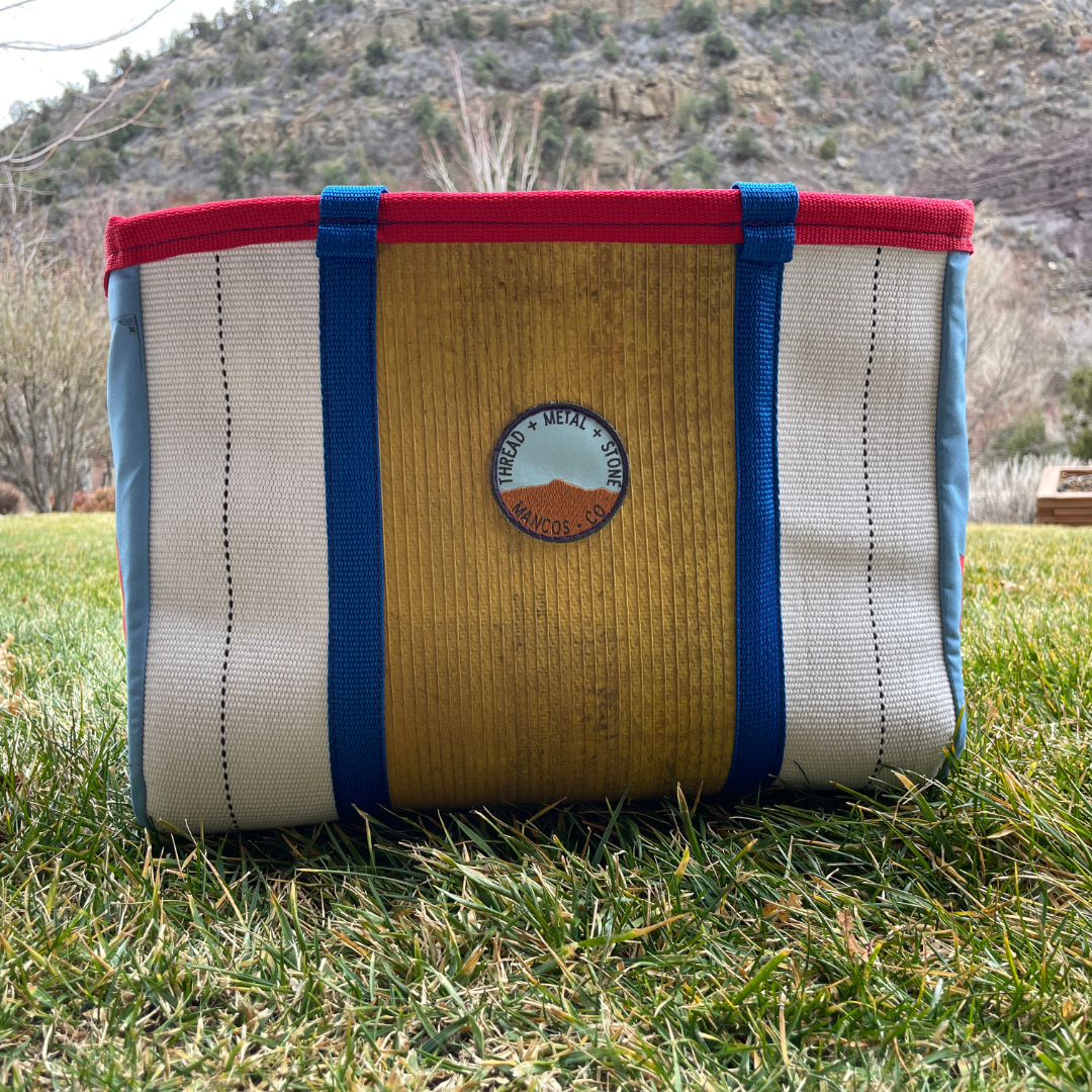 Artist Collaboration: Joe Philpott Repurposed Fire Hose Tote - Large