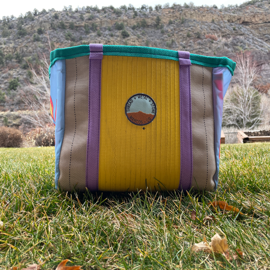 Artist Collaboration: Joe Philpott Repurposed Fire Hose Tote - Medium