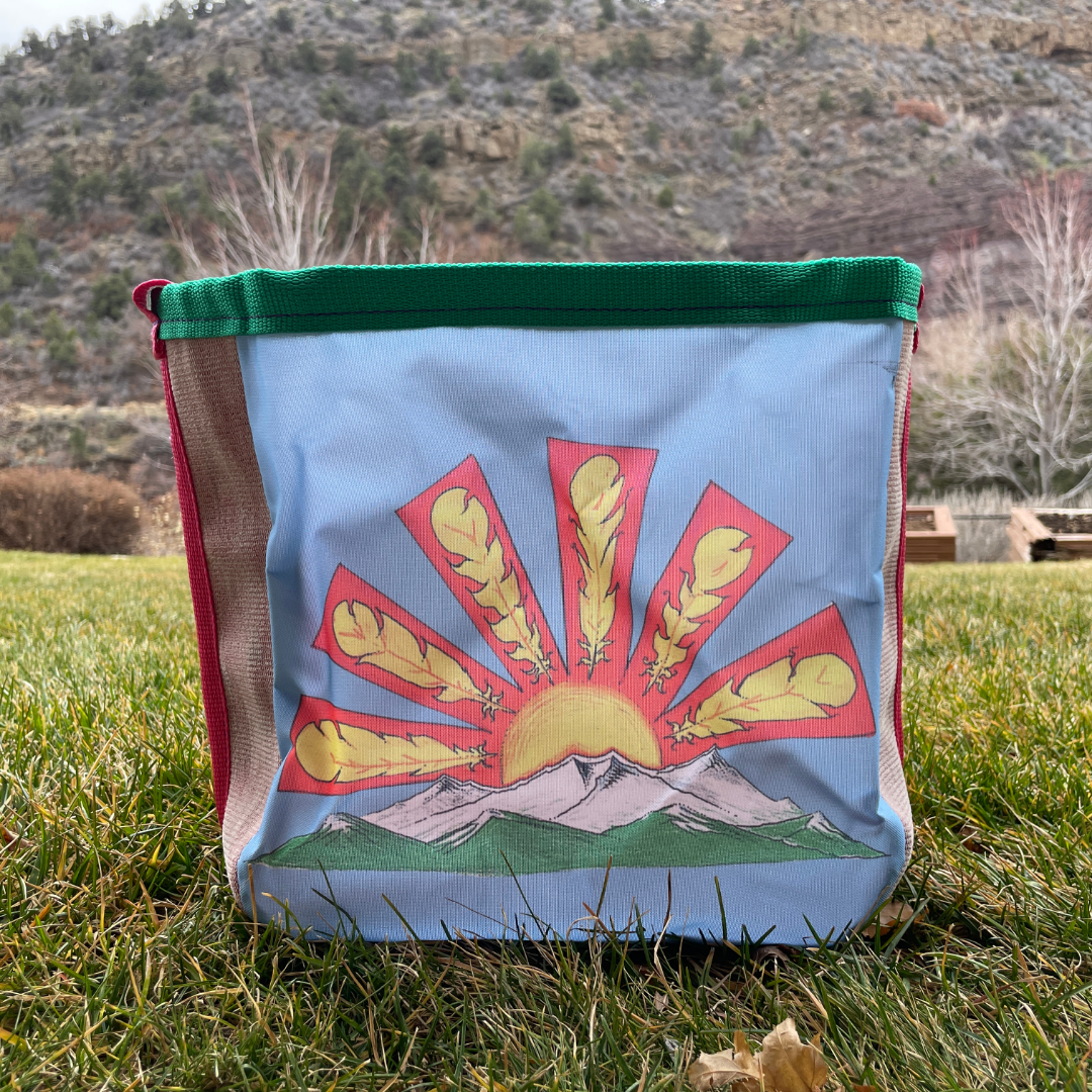 Artist Collaboration: Joe Philpott Repurposed Fire Hose Tote - Medium