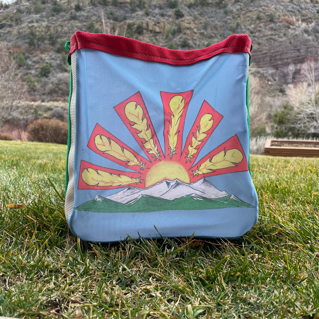 Artist Collaboration: Joe Philpott Repurposed Fire Hose Tote - Medium