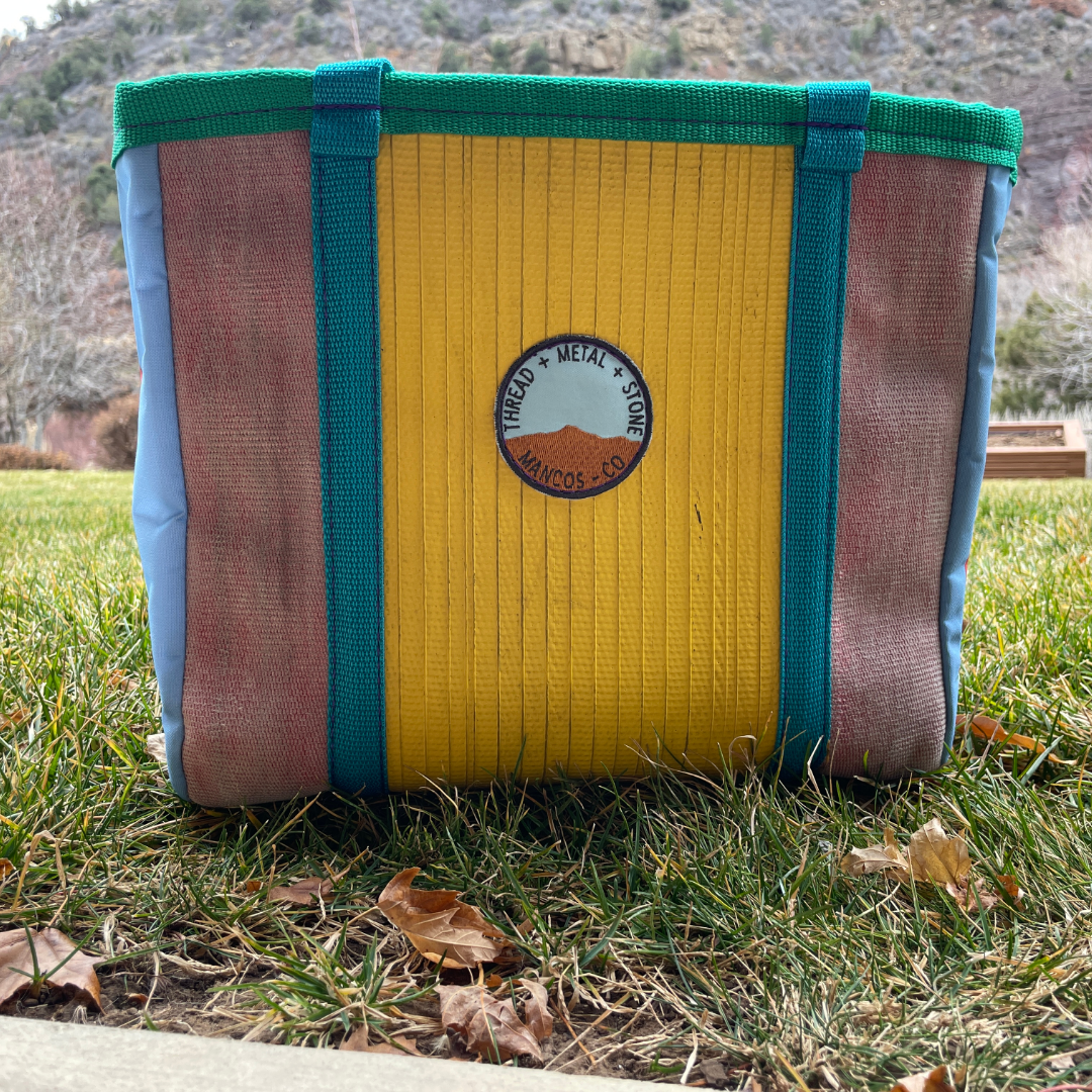 Artist Collaboration: Joe Philpott Repurposed Fire Hose Tote - Medium