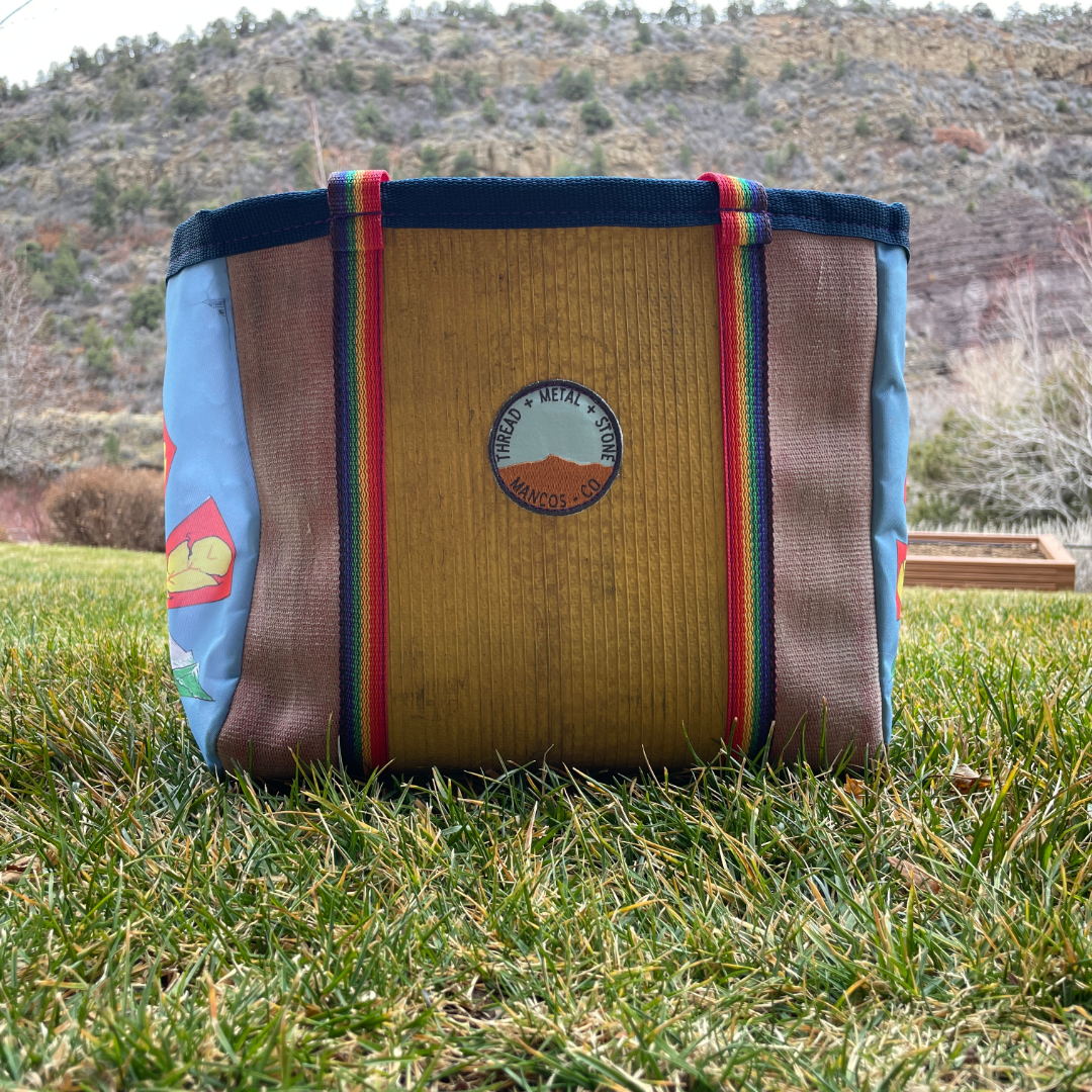 Artist Collaboration: Joe Philpott Repurposed Fire Hose Tote - Medium