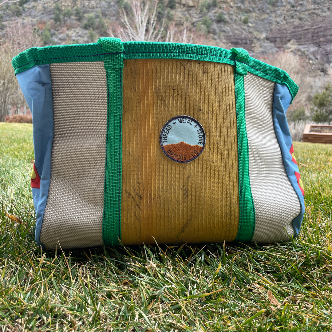 Artist Collaboration: Joe Philpott Repurposed Fire Hose Tote - Large