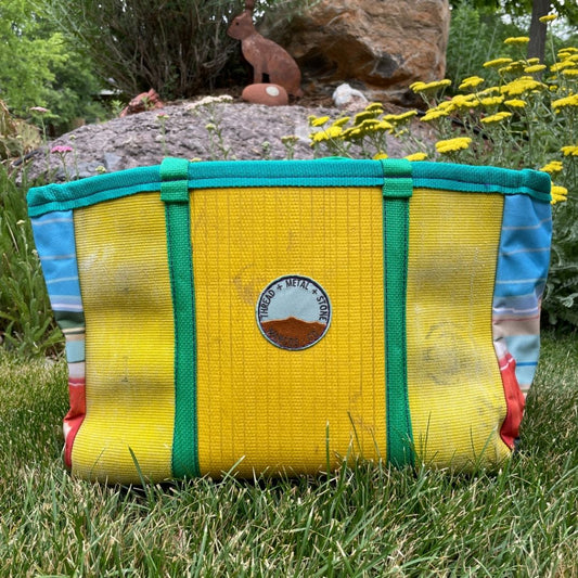 Repurposed Fire Hose Tote limited edition artist collection - Large