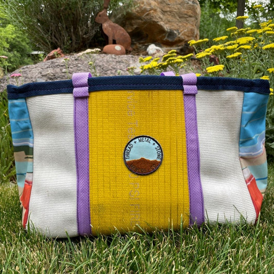 Repurposed Fire Hose Tote limited edition artist collection - Large
