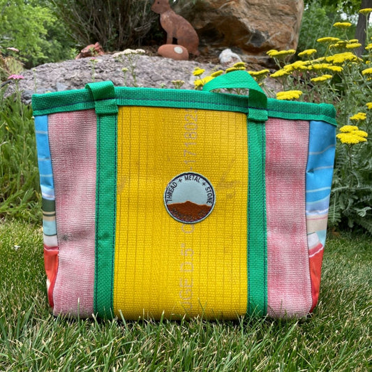 Repurposed Fire Hose Tote, Limited edition artist collection- Medium