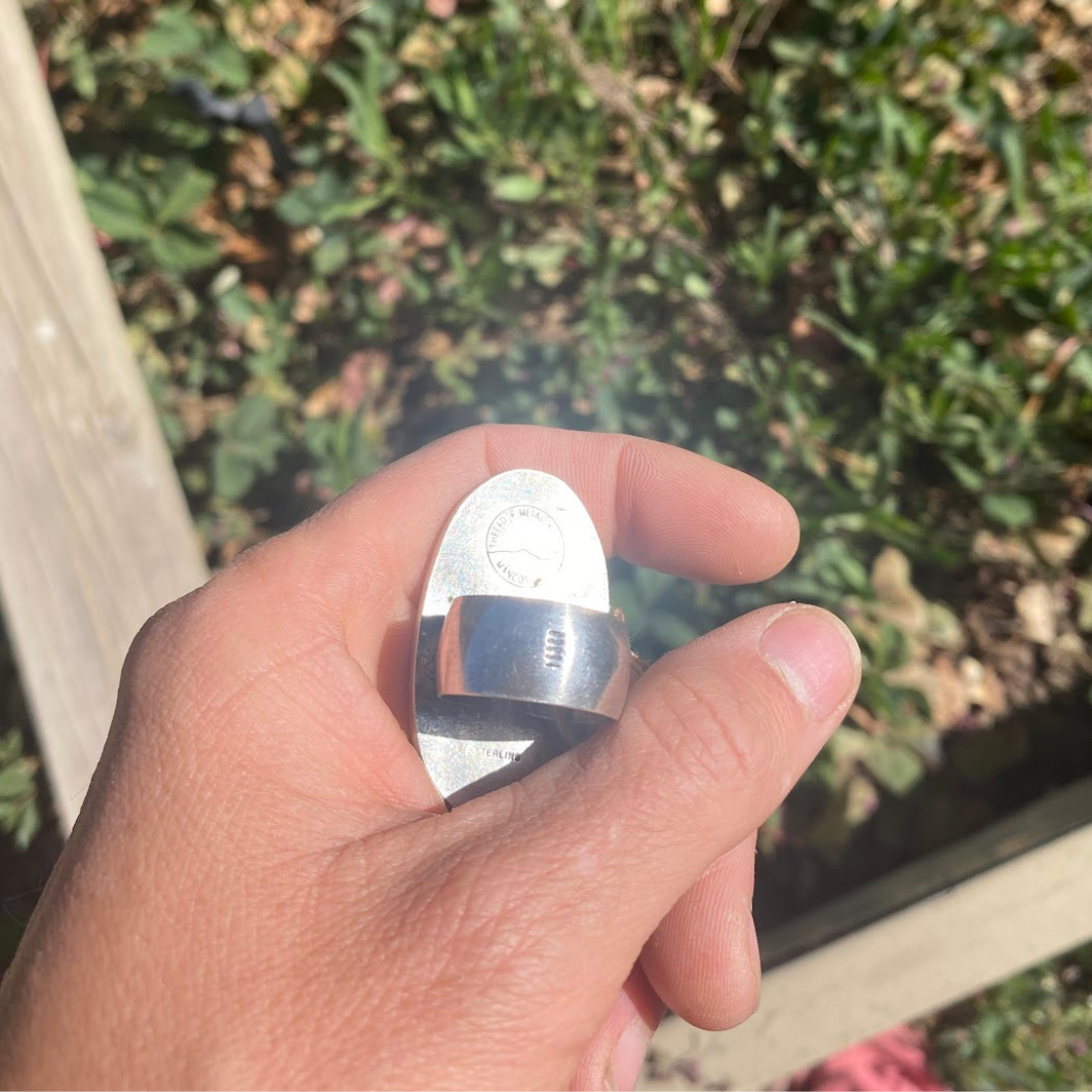 Turquoise Cairn Shadow Ring - Size 8.5